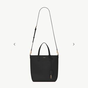 Saint Laurent Shopping Toy in Black Leather Tote Bag